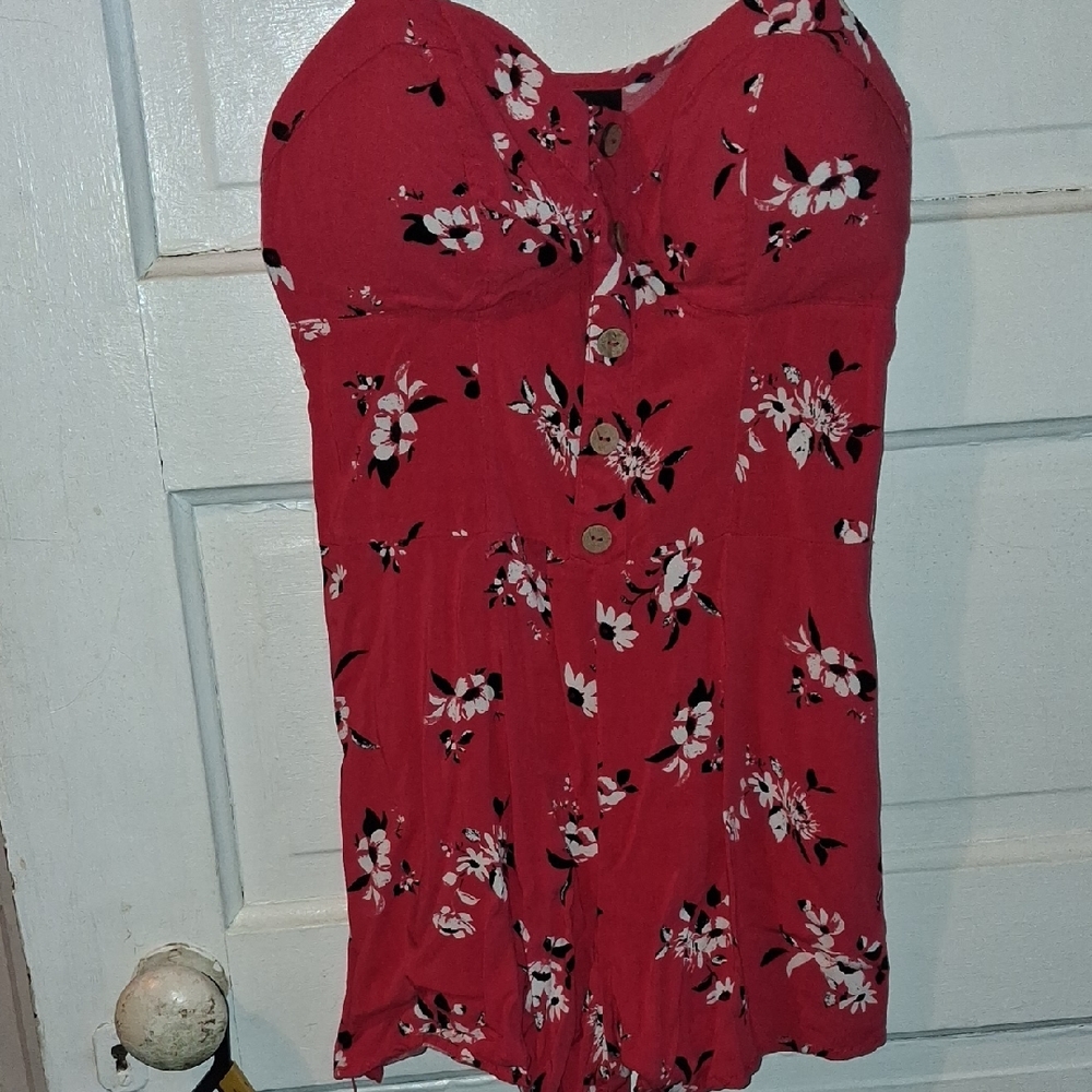 Floral Red Women's Top